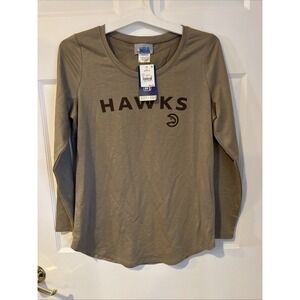 NBA Atlanta Hawks Women's Long Sleeve Tee Shirt Beige Size M